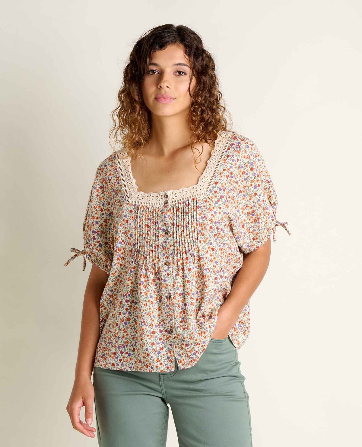 Toad&Co Manzana Peasant Shirt - 100% Organic Cotton Boho Women's Shirt