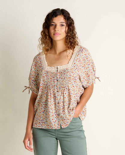 Toad&Co Manzana Peasant Shirt - 100% Organic Cotton Boho Women's Shirt