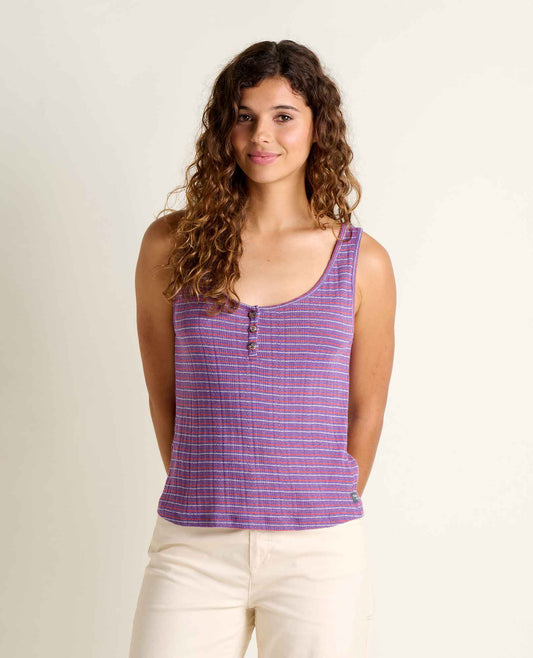 Toad&Co Foothill Pointelle Henley Tank - Organic Cotton Knit Tank