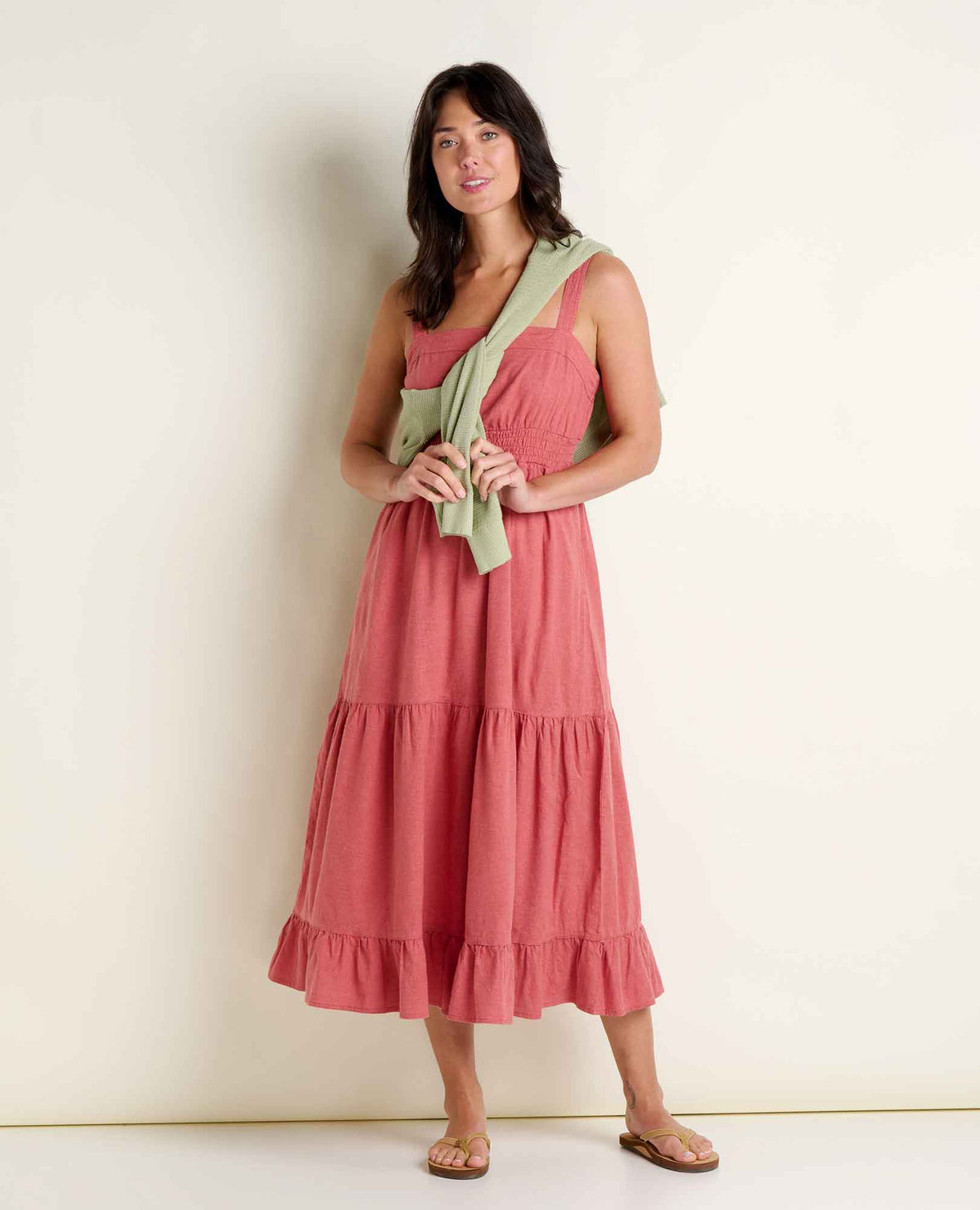 Toad&Co Taj Hemp Tiered Midi Dress - Sustainable Hemp & TENCEL™ Linen-Feel Dress