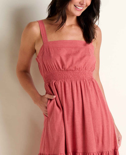 Toad&Co Taj Hemp Tiered Midi Dress - Sustainable Hemp & TENCEL™ Linen-Feel Dress