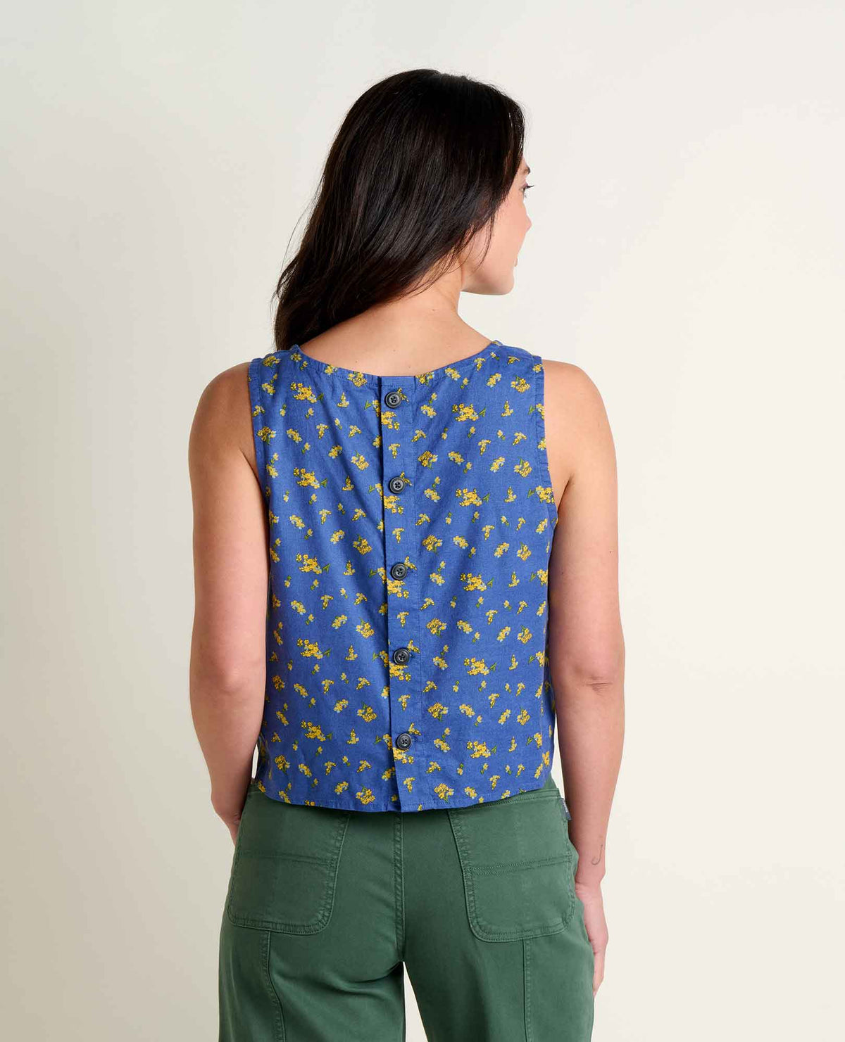 Toad&Co Taj Hemp Button Back Tank Top - Better than Linen