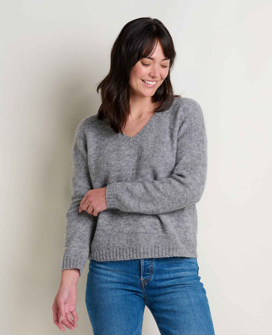 Toad&Co Women's Toddy Alpaca Merino V-Neck Sweater - Cozy & Soft