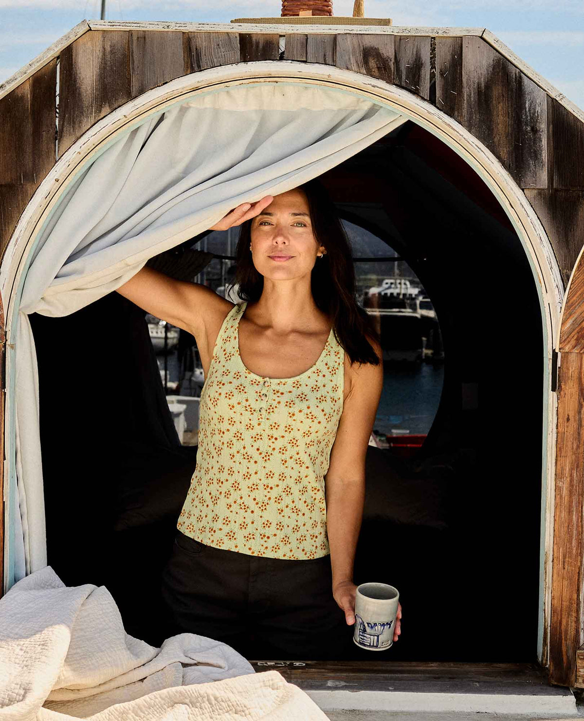 Toad&Co Foothill Pointelle Henley Tank - Organic Cotton Knit Tank