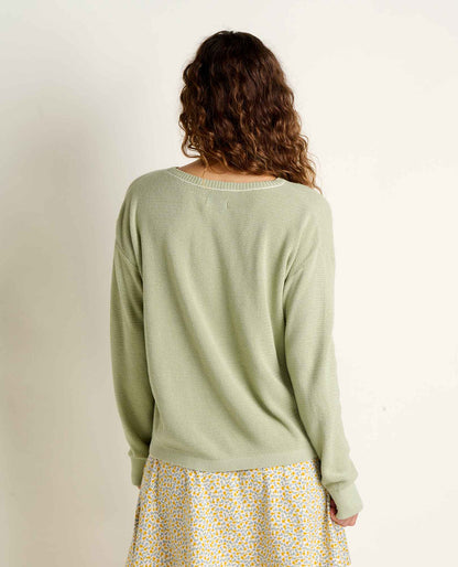 Toad&Co Bianca Pullover Sweater - Recycled Cotton Knit V-Neck Layer