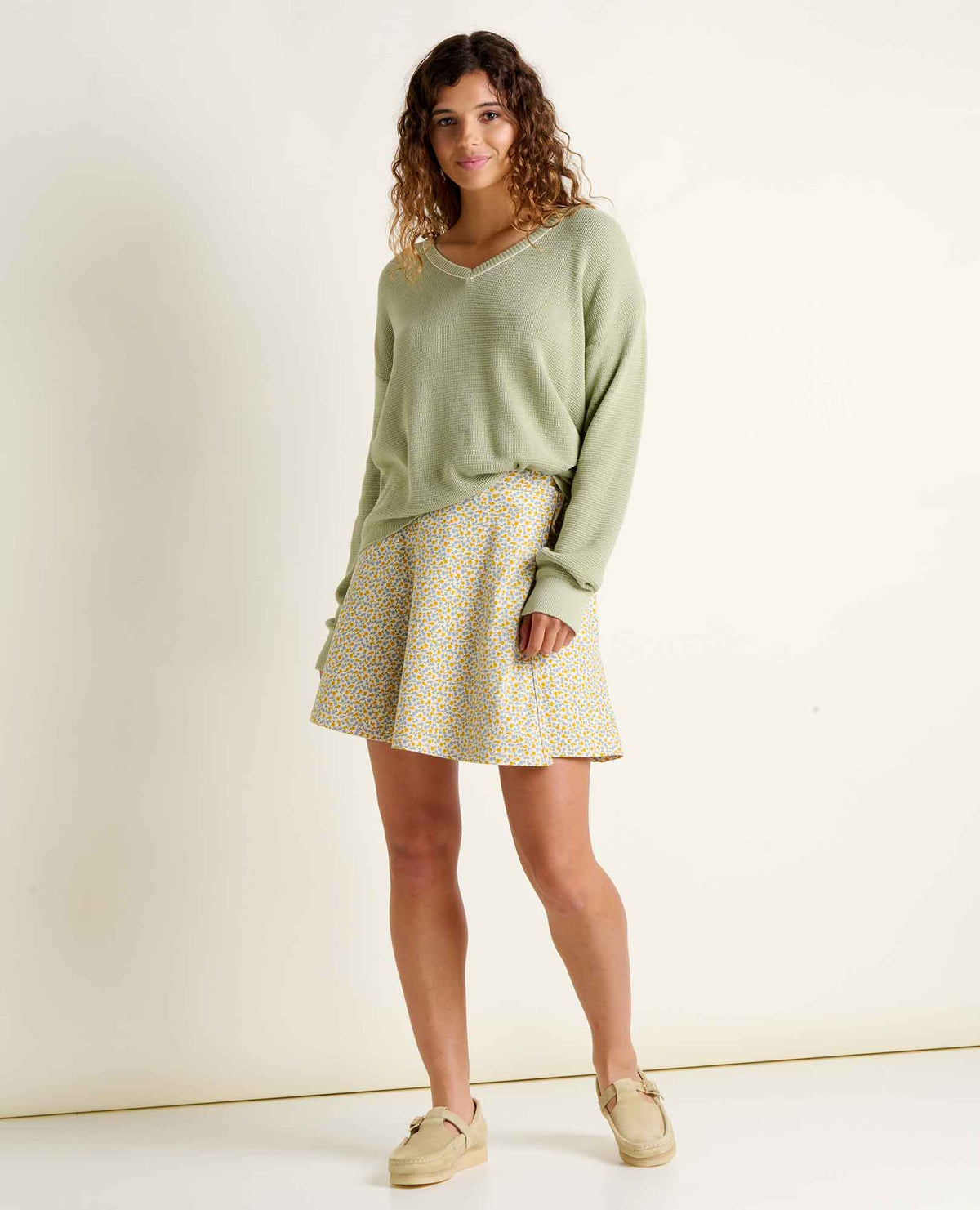 Toad&Co Bianca Pullover Sweater - Recycled Cotton Knit V-Neck Layer