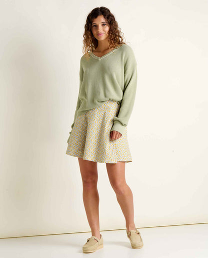 Toad&Co Bianca Pullover Sweater - Recycled Cotton Knit V-Neck Layer