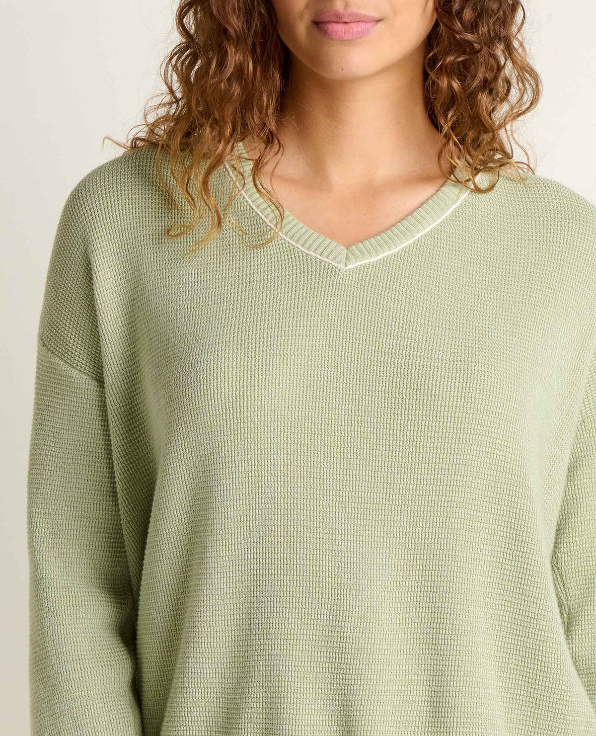 Toad&Co Bianca Pullover Sweater - Recycled Cotton Knit V-Neck Layer