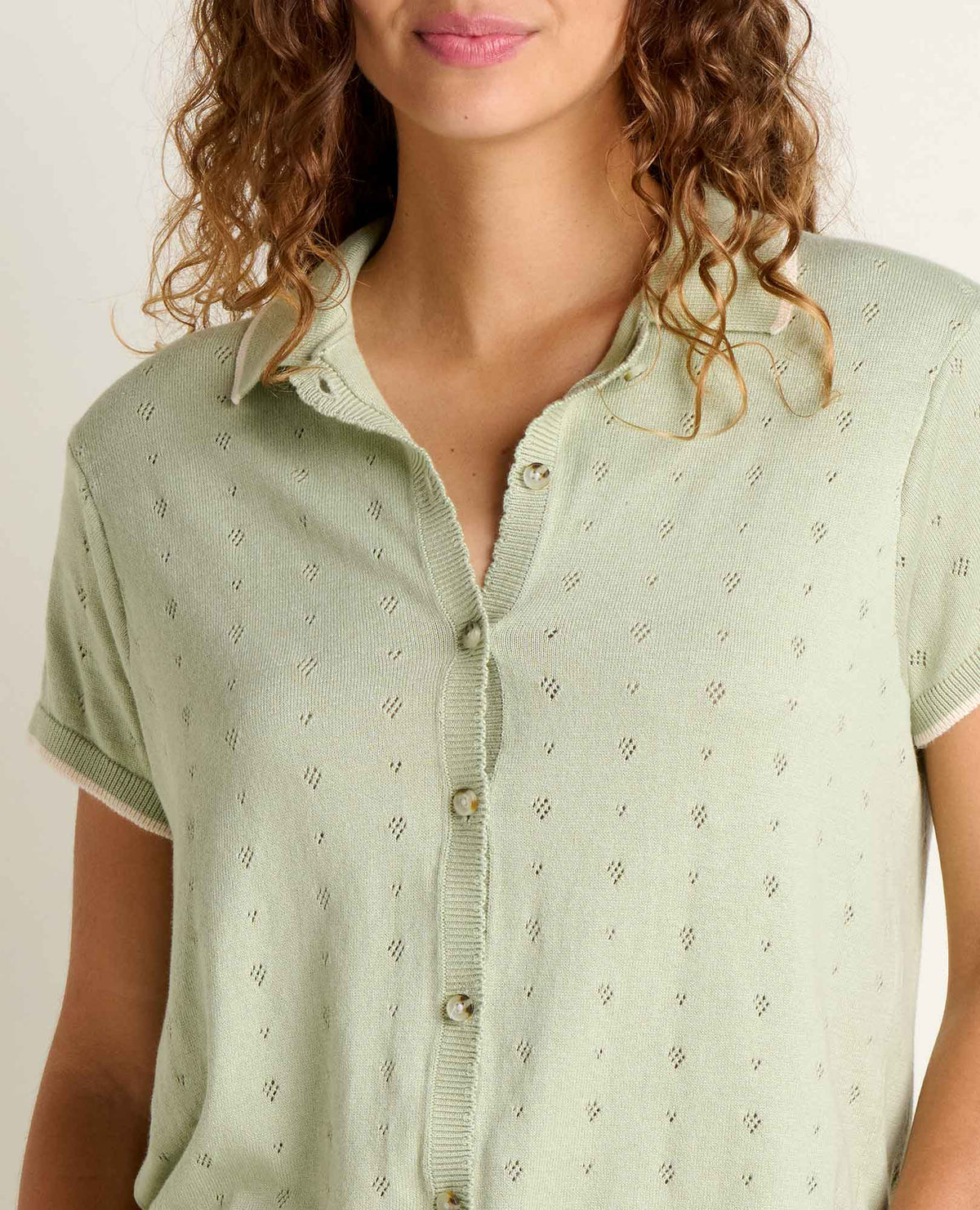 Toad&Co Bianca Shirt - Recycled Cotton Pointelle Knit Blouse