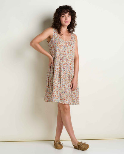 Toad&Co Manzana Tiered Tank Dress - Organic Cotton Flirty Tiered Sundress