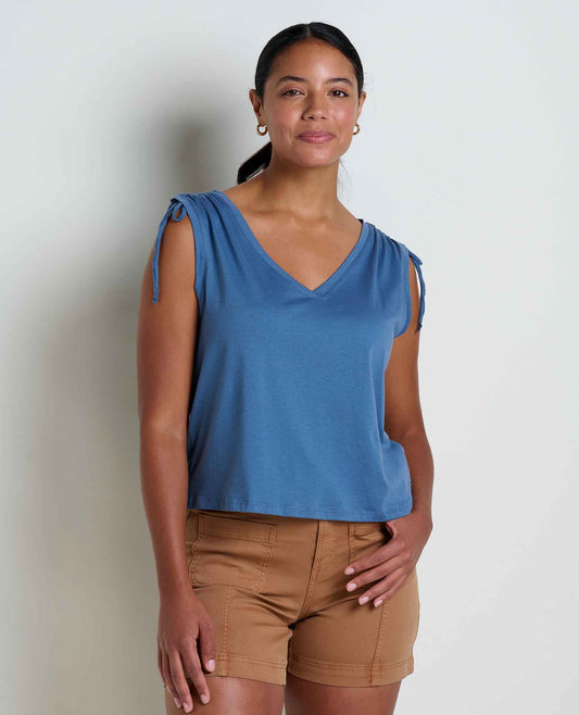 Toad&Co Anza Cinch V-Neck Tank Top - Organic Cotton