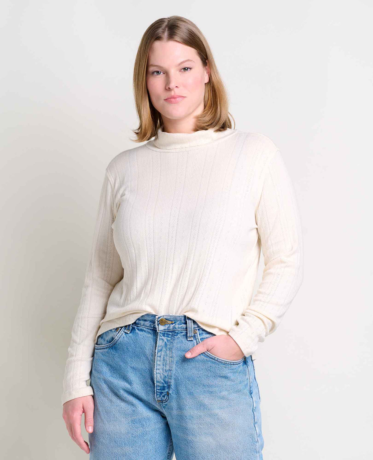 Toad&Co Foothill Pointelle Long Sleeve Turtleneck