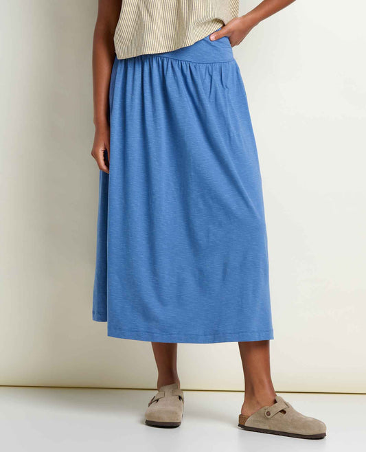 Toad&Co Chaka Midi Skirt - Organic Cotton & TENCEL™ A-Line Midi Skirt