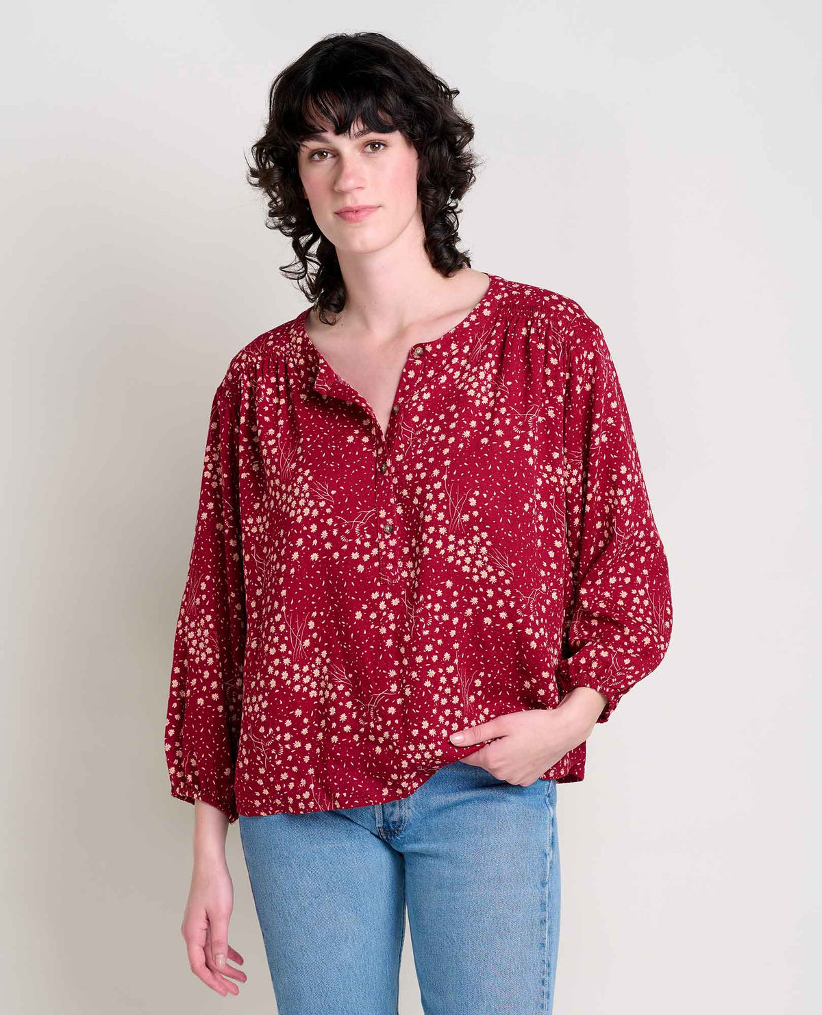 Toad&Co Manzana Long Sleeve Peasant Top
