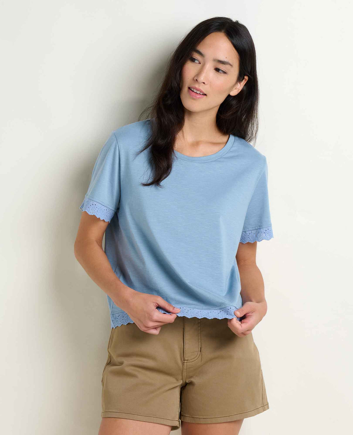 Toad&Co Clara Tee - Organic Cotton & TENCEL™ Eyelet Trim Women's Tee