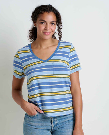 Toad&Co Grom Hemp Blend V-Neck T-Shirt - Sustainable Top by Toad&Co