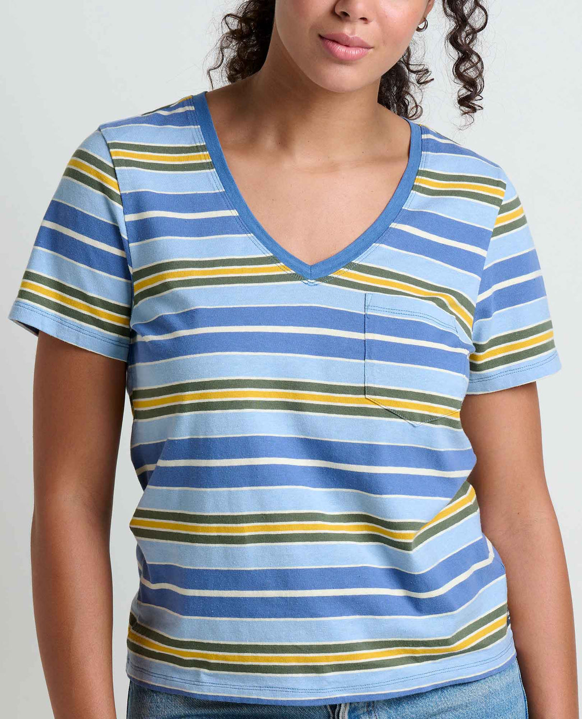 Toad&Co Grom Hemp Blend V-Neck T-Shirt - Sustainable Top by Toad&Co