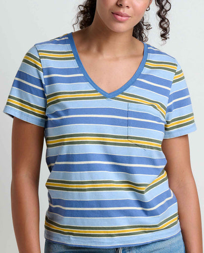 Toad&Co Grom Hemp Blend V-Neck T-Shirt - Sustainable Top by Toad&Co