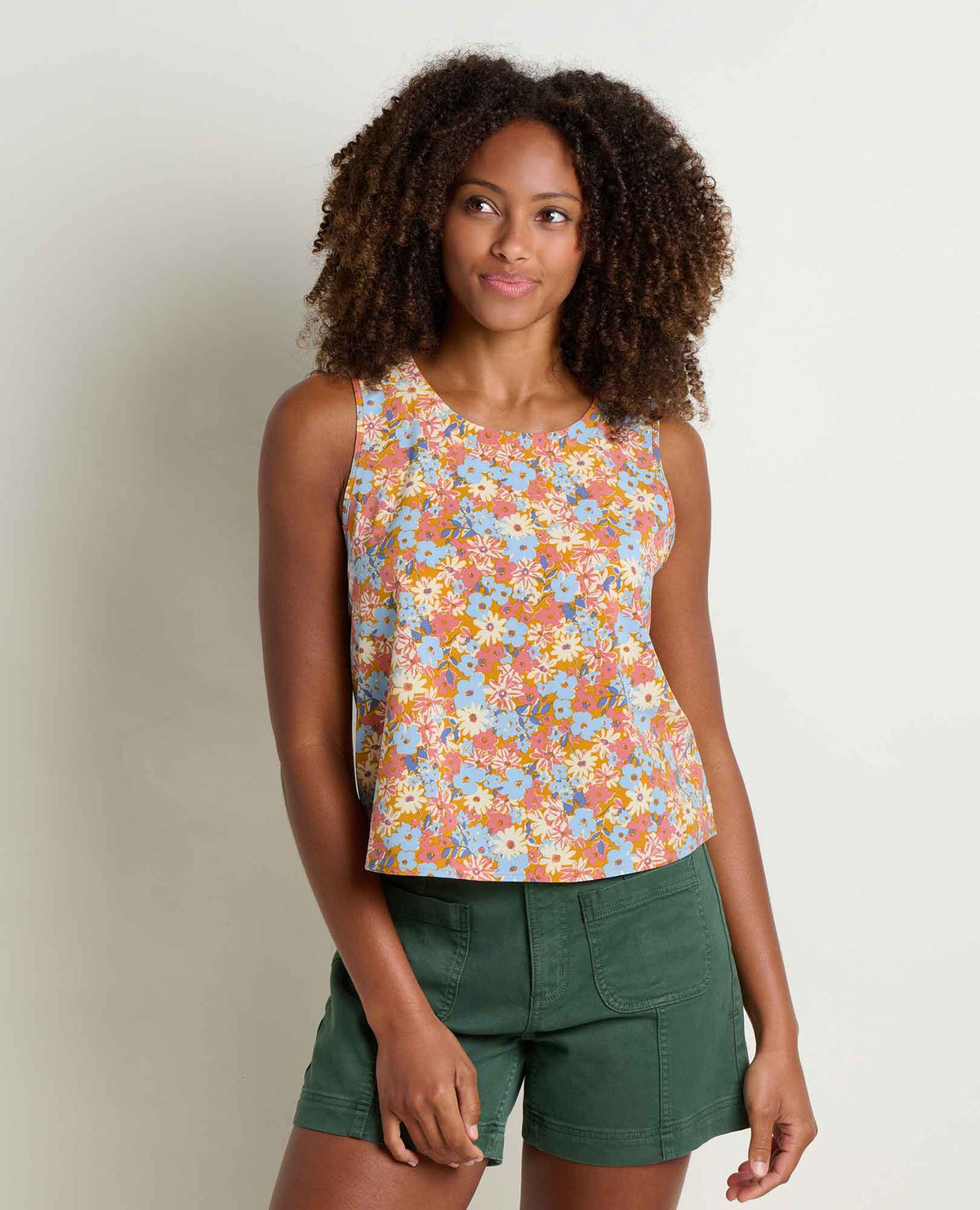 Toad&Co Sunkissed Button Back Tank - Lightweight Quick-Dry Travel Tank