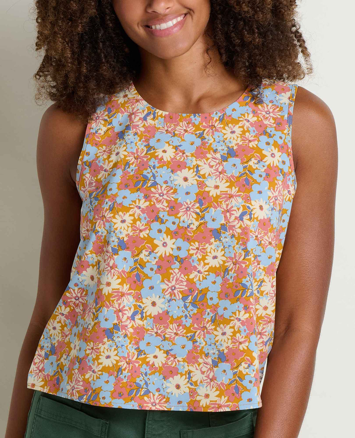 Toad&Co Sunkissed Button Back Tank - Lightweight Quick-Dry Travel Tank