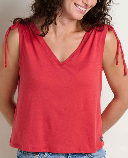 Toad&Co Anza Cinch V-Neck Tank Top - Organic Cotton