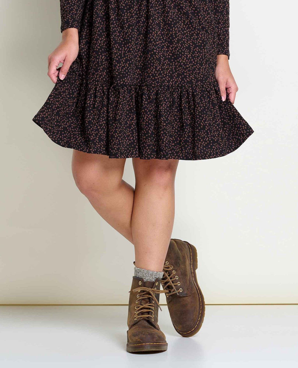 Toad&Co Marley Tiered Long Sleeve V Neck Dress
