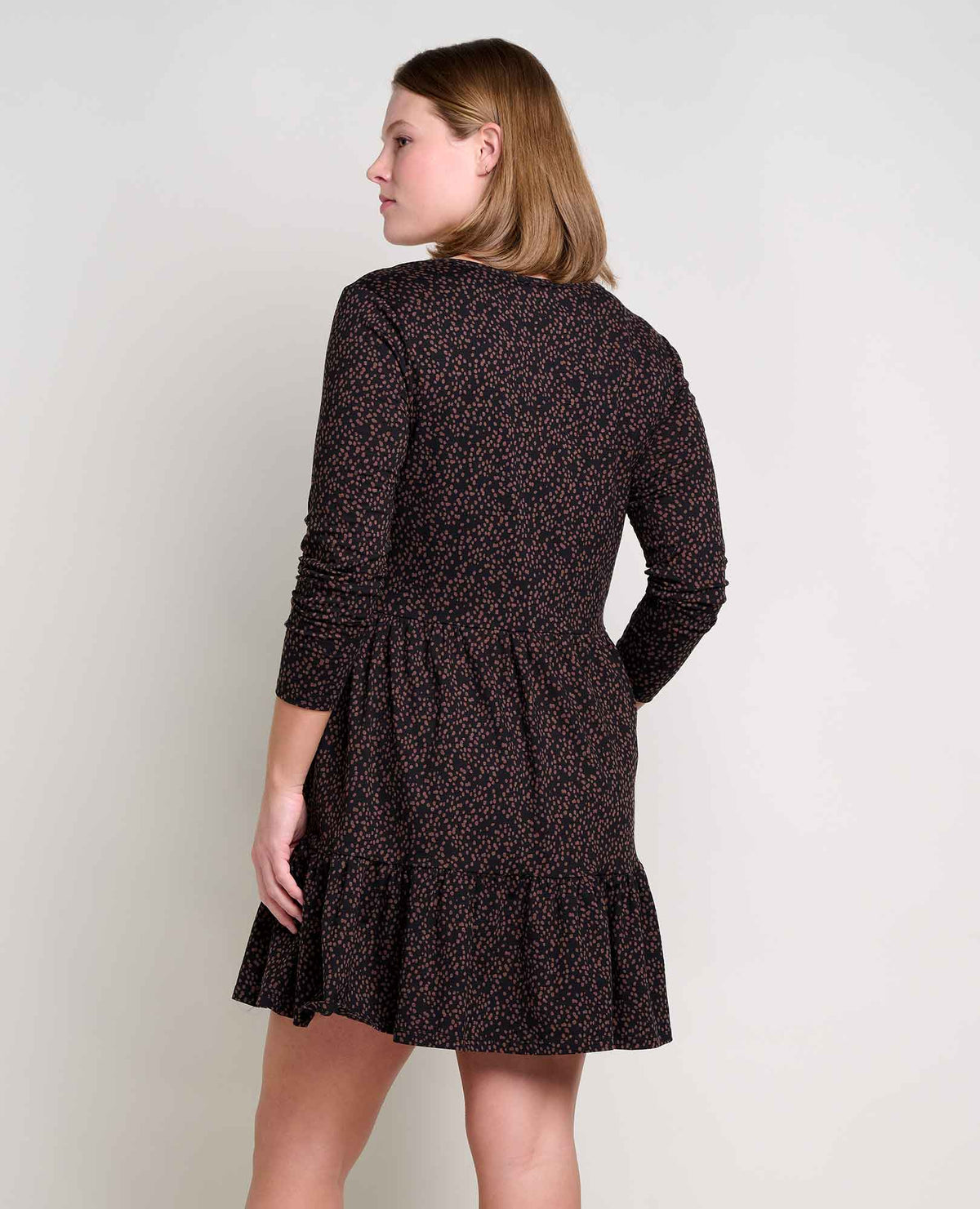 Toad&Co Marley Tiered Long Sleeve V Neck Dress