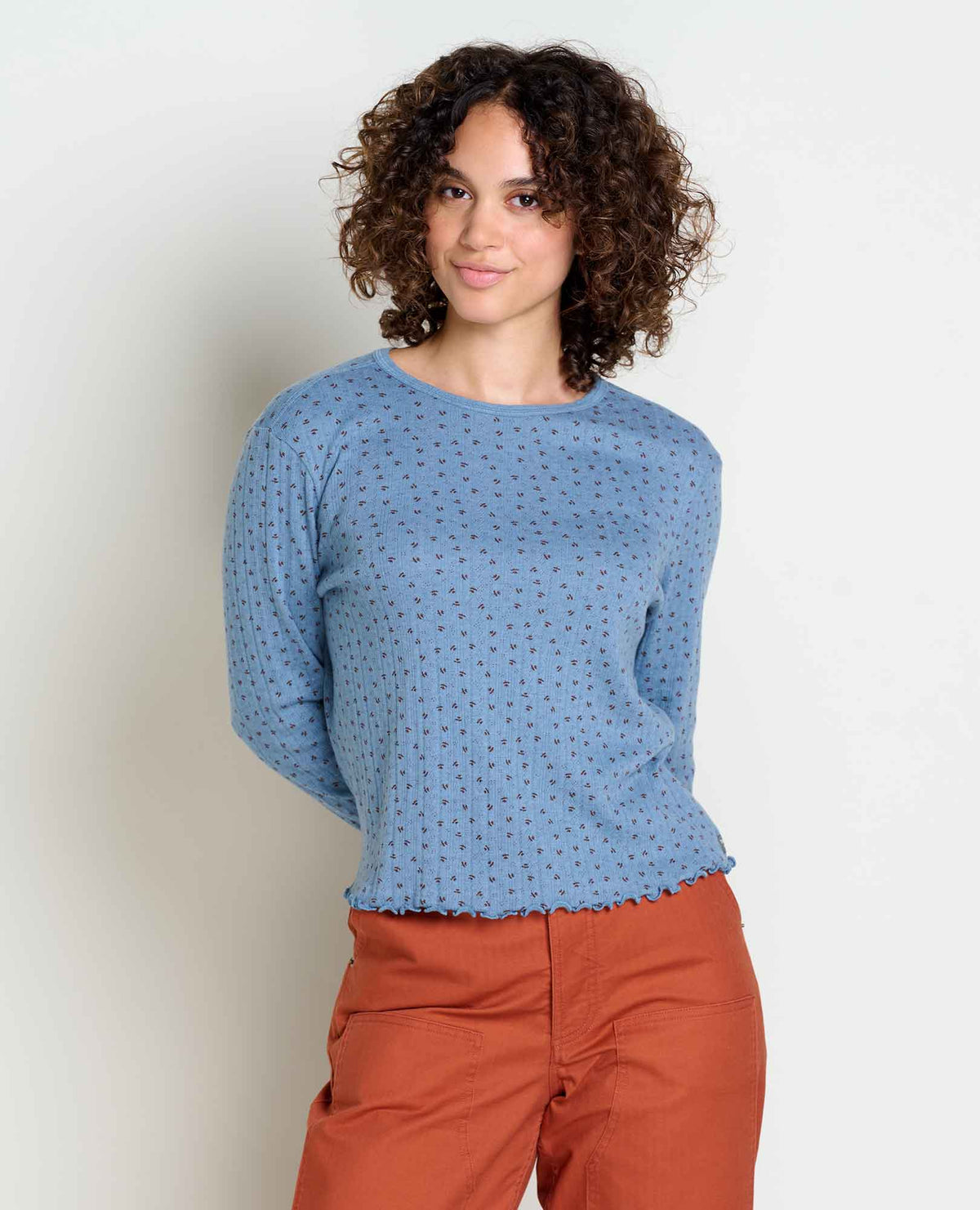 Toad&Co Foothill Pointelle Long Sleeve Crew