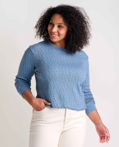 Toad&Co Foothill Pointelle Long Sleeve Crew