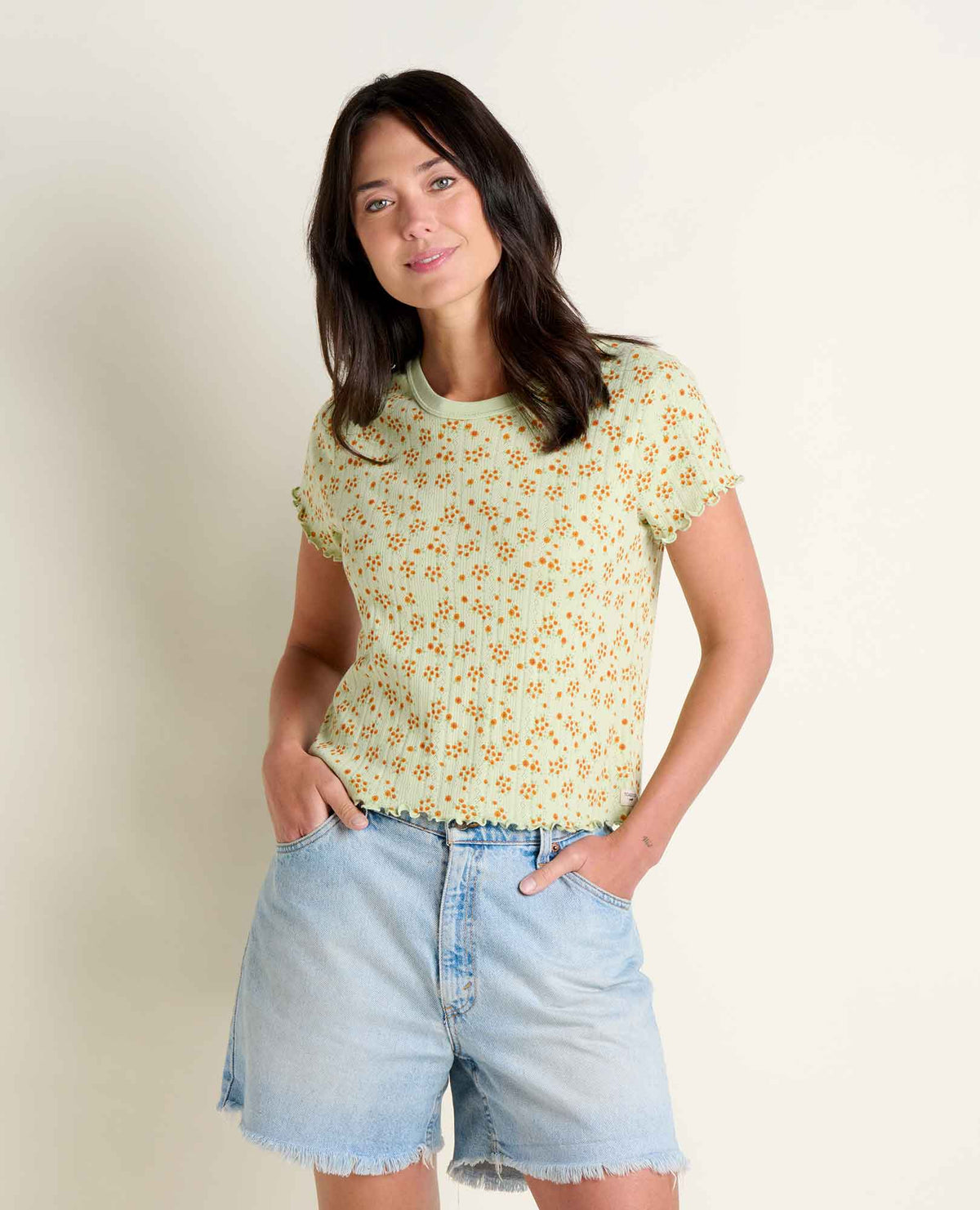 Toad&Co Foothill Cropped Baby Tee - Made from Recycled Materials by Toad&Co