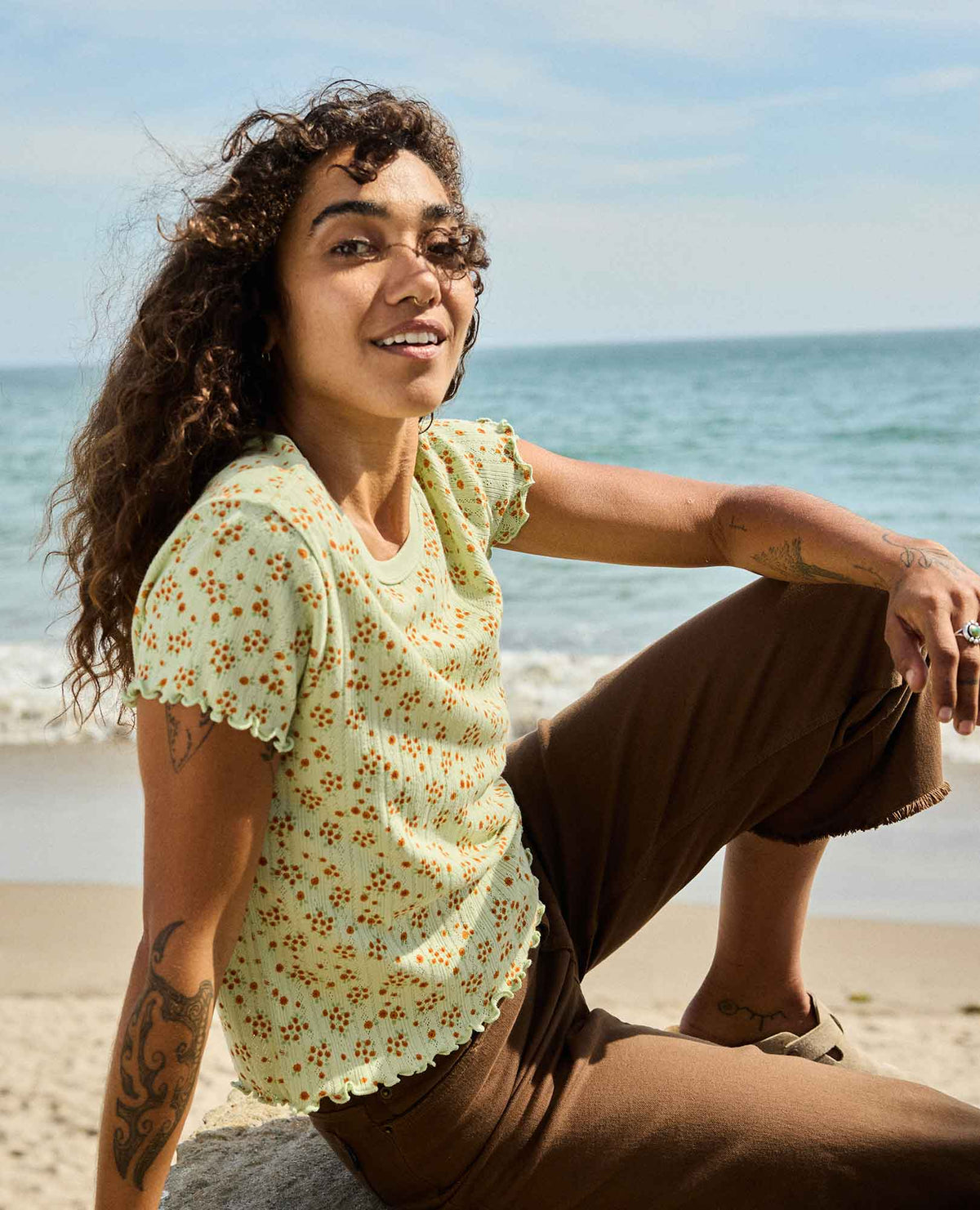 Toad&Co Foothill Cropped Baby Tee - Made from Recycled Materials by Toad&Co