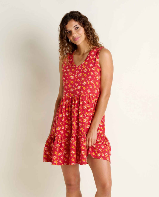 Toad&Co Marley Tiered Tank Dress - Breathable Organic Cotton Tiered Dress