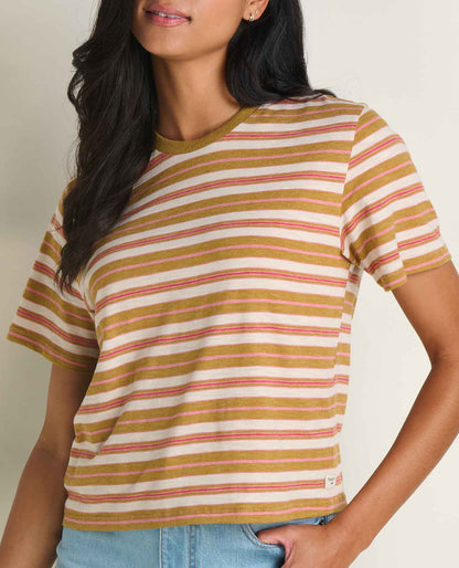 Toad&Co Women's Boundless Jersey Crew - Garment-Dyed Relaxed Fit Top