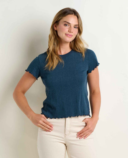 Toad&Co Foothill Cropped Baby Tee - Made from Recycled Materials by Toad&Co