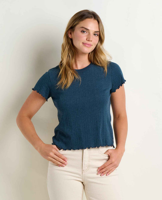 Toad&Co Foothill Cropped Baby Tee - Made from Recycled Materials by Toad&Co