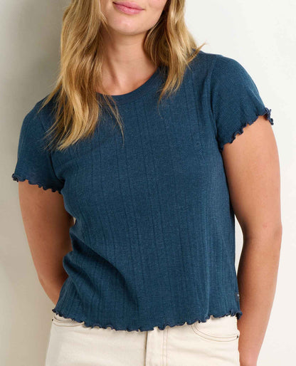 Toad&Co Foothill Cropped Baby Tee - Made from Recycled Materials by Toad&Co