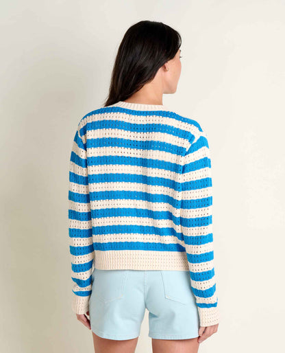 Toad&Co Bianca Pointelle Cardigan - Recycled Cotton Knit Sweater