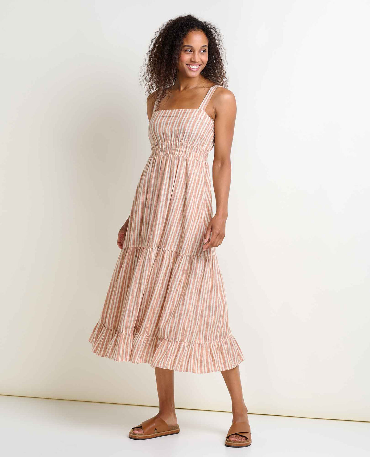 Toad&Co Taj Hemp Tiered Midi Dress - Better than Linen