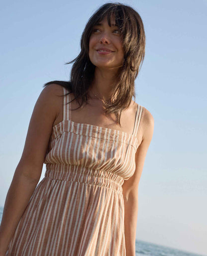Toad&Co Taj Hemp Tiered Midi Dress - Better than Linen