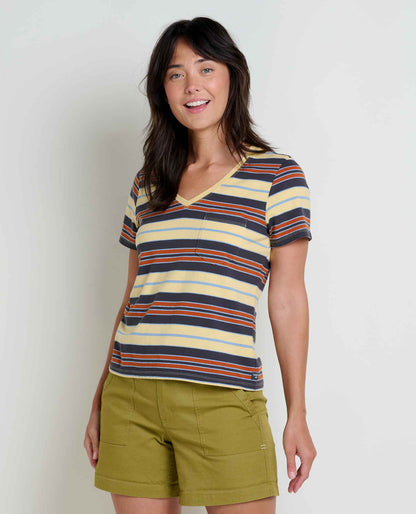 Toad&Co Grom Hemp Blend V-Neck T-Shirt - Sustainable Top by Toad&Co