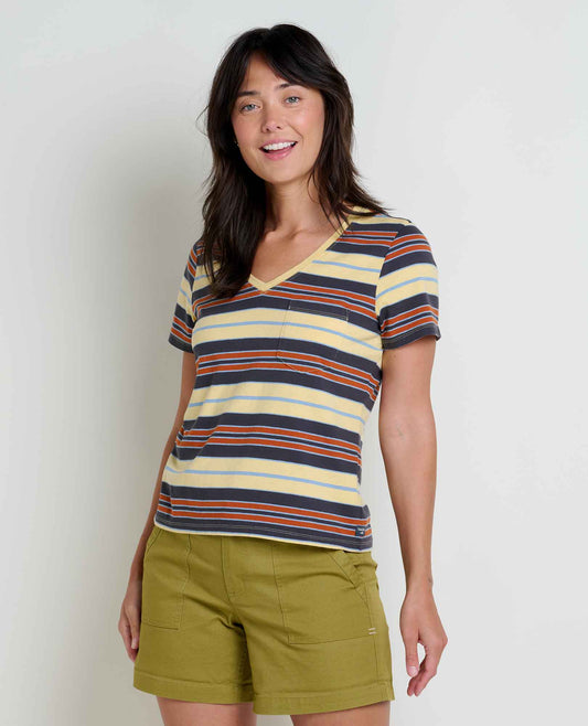 Toad&Co Grom Hemp Blend V-Neck T-Shirt - Sustainable Top by Toad&Co