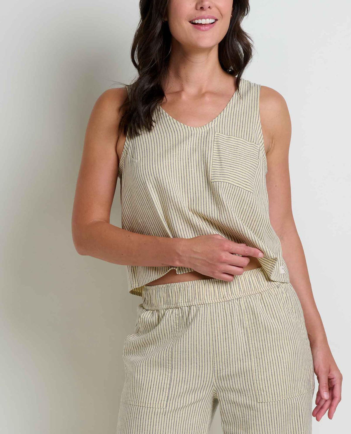 Toad&Co Taj Hemp Button Back Tank Top - Better than Linen