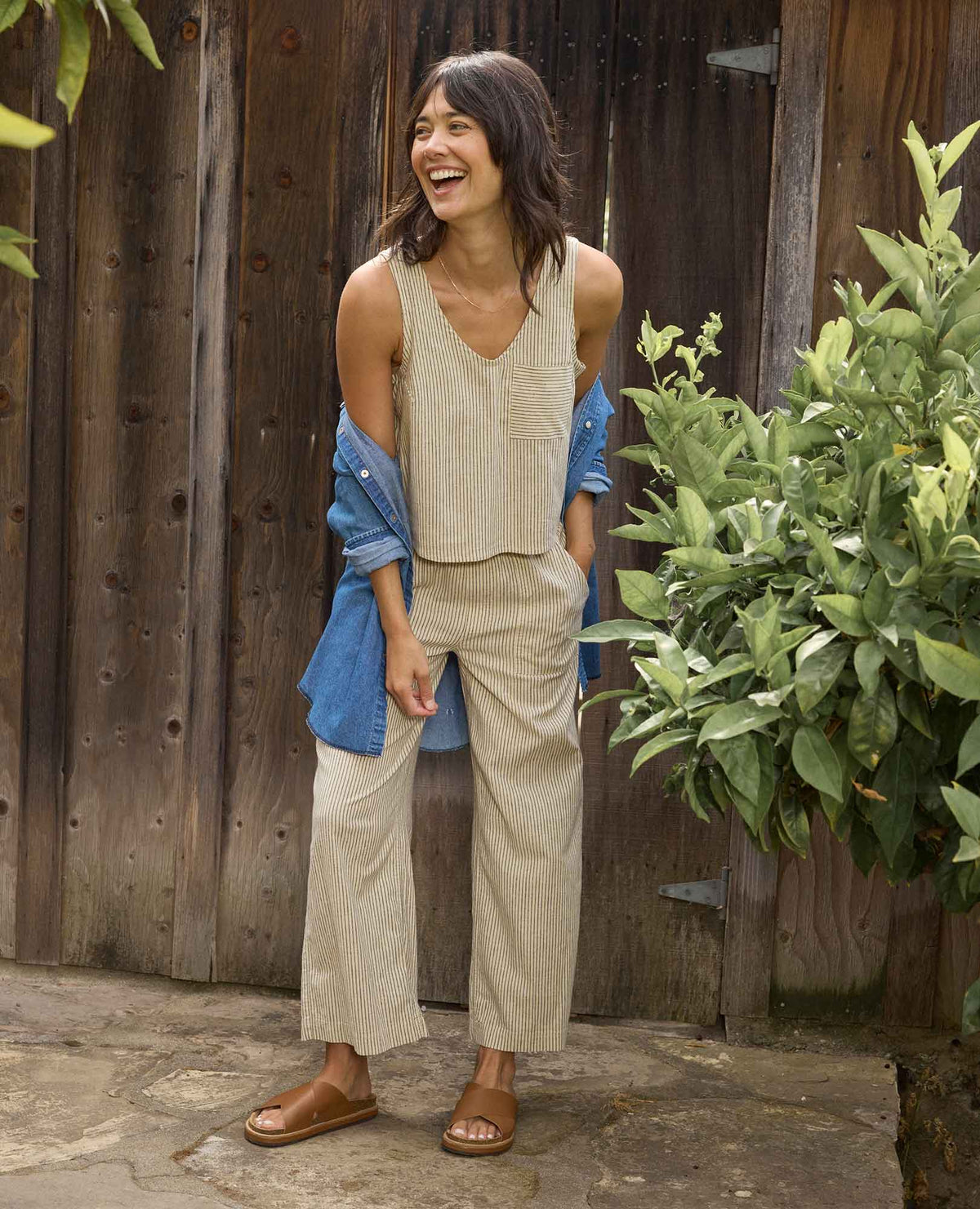 Toad&Co Taj Hemp Button Back Tank Top - Better than Linen