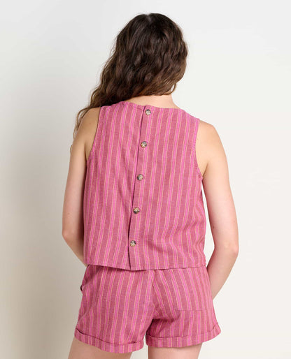 Toad&Co Taj Hemp Linen Tank Top with Button Back - by Toad&Co