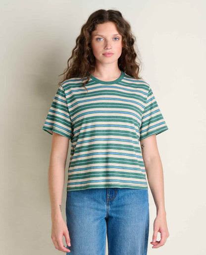 Toad&Co Women's Boundless Jersey Crew - Garment-Dyed Relaxed Fit Top