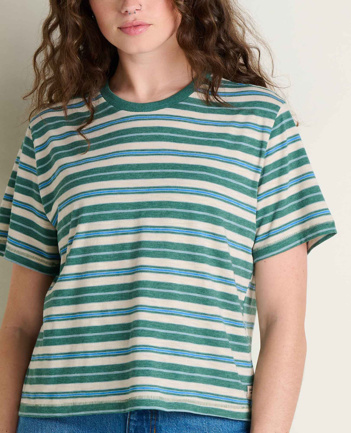 Toad&Co Women's Boundless Jersey Crew - Garment-Dyed Relaxed Fit Top