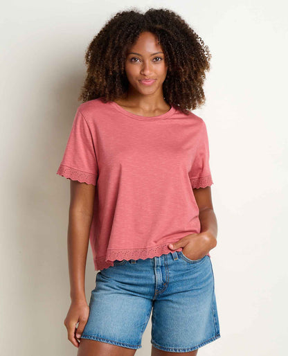 Toad&Co Clara Tee - Organic Cotton & TENCEL™ Eyelet Trim Women's Tee