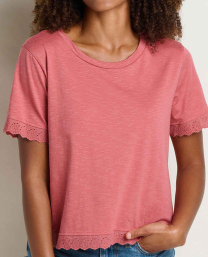 Toad&Co Clara Tee - Organic Cotton & TENCEL™ Eyelet Trim Women's Tee