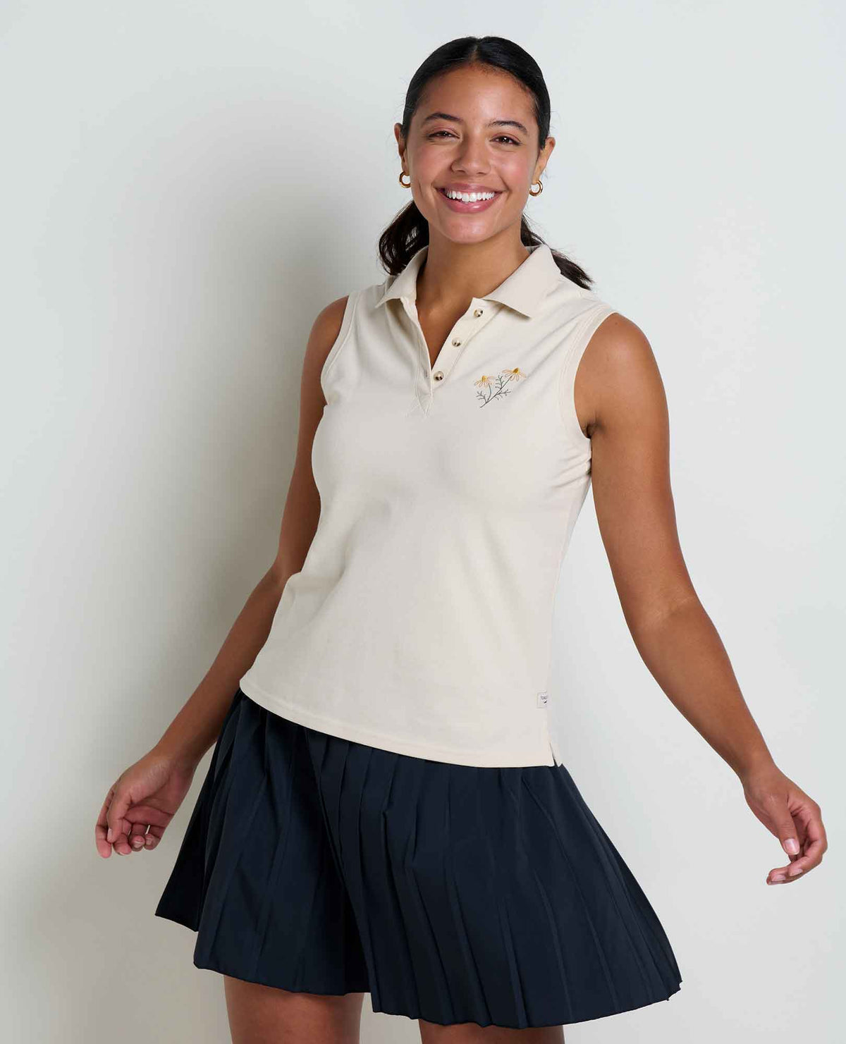 Toad&Co Yerba Organic Cotton Sleeveless Activewear Polo