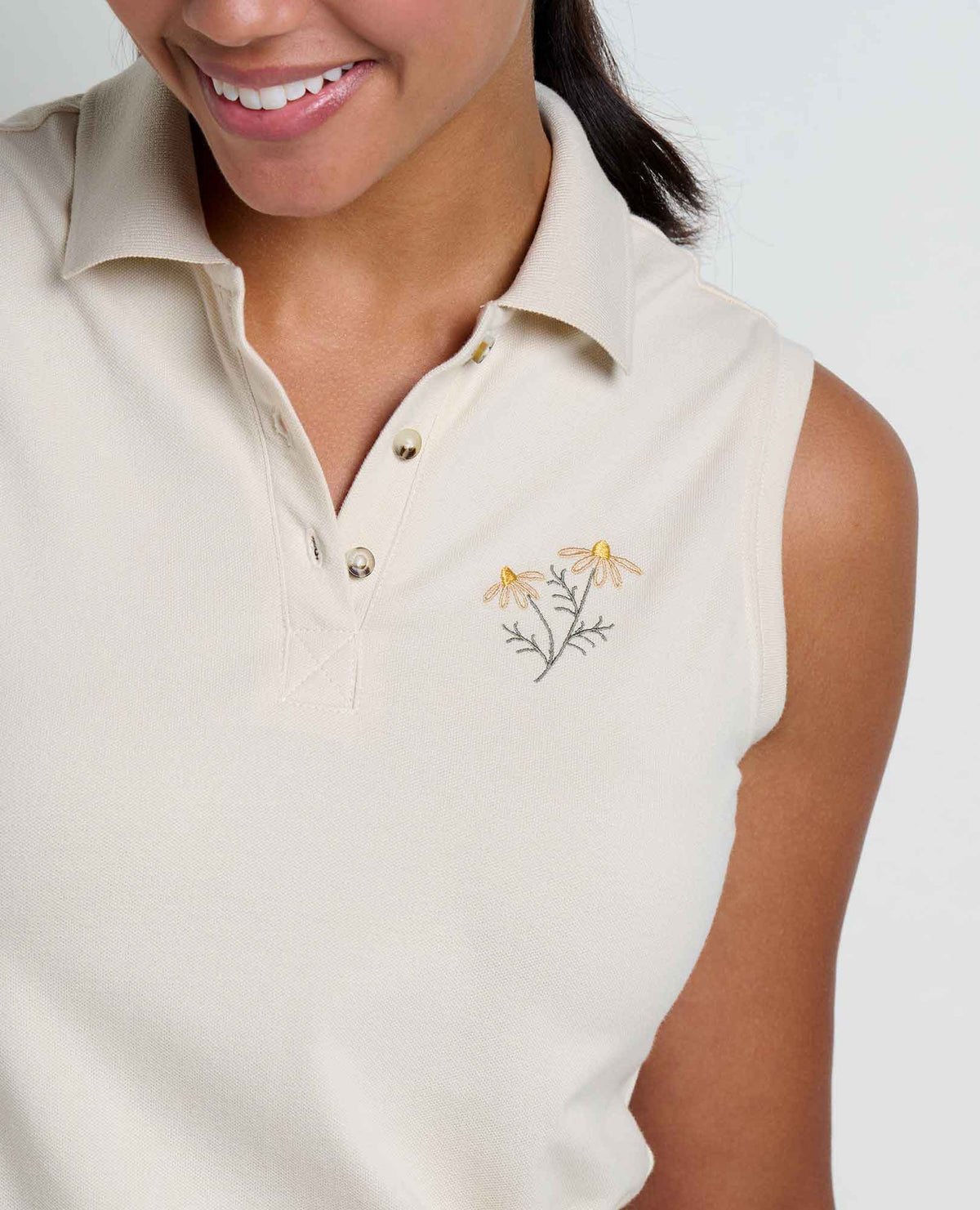 Toad&Co Yerba Organic Cotton Sleeveless Activewear Polo